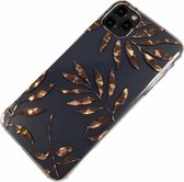 Apple iPhone Xs Max - Silicone palm zacht hoesje Amy transparant brons - Geschikt voor