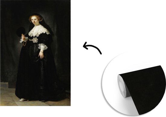 Fond d' écran - Papier peint photo - Le mariage Oopjen Coppit - Peinture par Rembrandt van Rijn - Largeur 140 cm x hauteur 220 cm