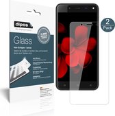 dipos I 2x Pantserfolie helder compatibel met Karbonn Titanium Frames S7 Beschermfolie 9H screen-protector