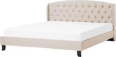 Beliani BORDEAUX - Tweepersoonsbed - beige - polyester