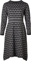 Dames jurk brei zwart/grijs | Maat L/XL