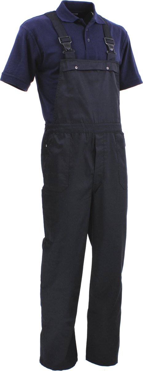 Top Rock Tuinoverall volw TB6535-009 poly/katoen - Zwart - 60