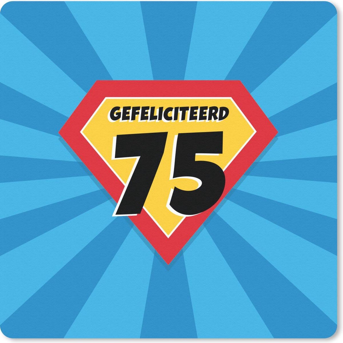 Muismat 30x30 cm - Mousepad Jubileum - 75 jaar - Cape - Muismatten