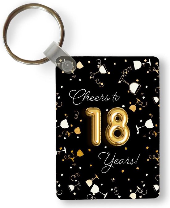 Porte-clés - Anniversaire - 18 ans - Chic - Plastique | bol