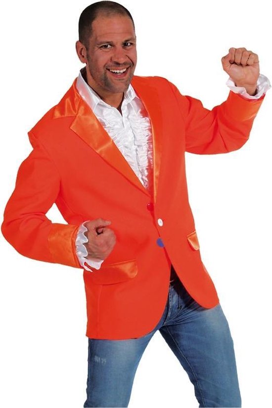 100% NL & Oranje Kostuum | Oranje Altijd Feest Holland Colbert Man | Small | Carnaval kostuum | Verkleedkleding