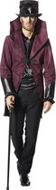 Wilbers - Vampier & Dracula Kostuum - Heer Van De Duisternis Jas Man - - Maat 52 - Halloween - Verkleedkleding