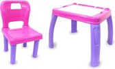 tafelset Lets Study 69,5 x 56,5 cm roze/paars 2-delig