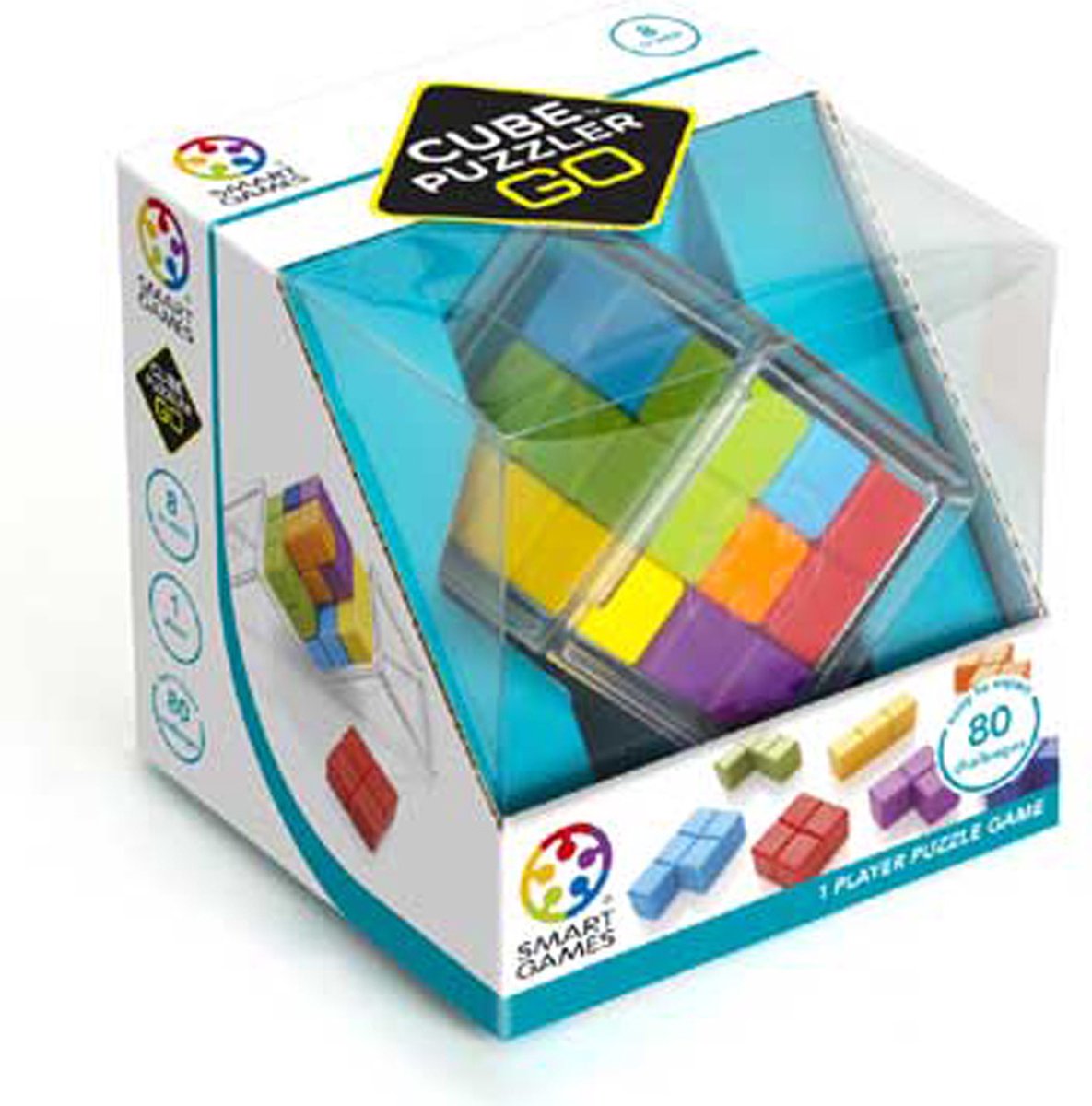 SmartGames Cube Puzzler Go - 3D Logisch Denkspel - 80 Educatieve Kubus Uitdagingen - IQ Breinbreker & Compact Reisspel - Vanaf 8 Jaar — afbeelding 10