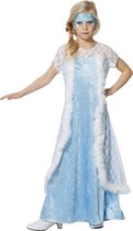 Wilbers & Wilbers - Elfen Feeen & Fantasy Kostuum - IJsprinses Koude Liefde - Meisje - blauw - Maat 104 - Carnavalskleding - Verkleedkleding