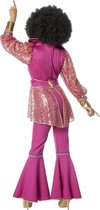 Wilbers & Wilbers - Jaren 80 & 90 Kostuum - Glamour Disco Queen - Vrouw - roze - Maat 34 - Carnavalskleding - Verkleedkleding