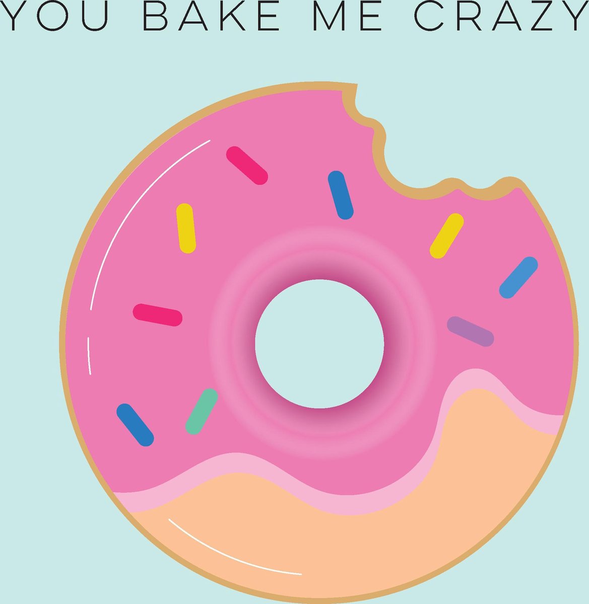 60x Luxe tafel diner/lunch servetten in een grijze donut thema print - Formaat 33 x 33 cm - 3-laags - You Bake me Crazy tekst