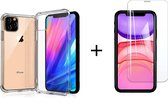 iPhone X/XS Shock Proof Transparante Case + Screenprotector – Hoesje voor iPhone X/XS – Screenprotector glas – Shockproof hoesje – Transparant hoesje iPhone X/XS – Schermglaasje