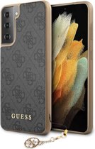 GUESS 4G Charms Backcase Hoesje Samsung Galaxy S21 Plus - Grijs