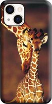 ADEL Siliconen Back Cover Softcase Hoesje Geschikt voor iPhone 13 Mini - Giraf