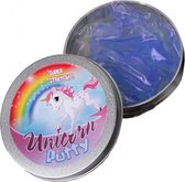 kneeddeeg Unicorn Glitter junior 8,5 cm donkerblauw