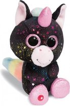 knuffel Glubschis unicorn junior 15 cm pluche zwart