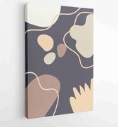 Canvas schilderij - Earth tones organic shape Art design for poster, print, cover, wallpaper, Minimal and natural wall art. 3 -    – 1859561359 - 80*60 Vertical