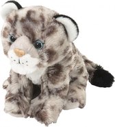 knuffel sneeuwluipaard junior 20 cm pluche grijs