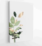 Canvas schilderij - Botanical and gold abstract wall arts vector collection. 2 -    – 1877836612 - 50*40 Vertical