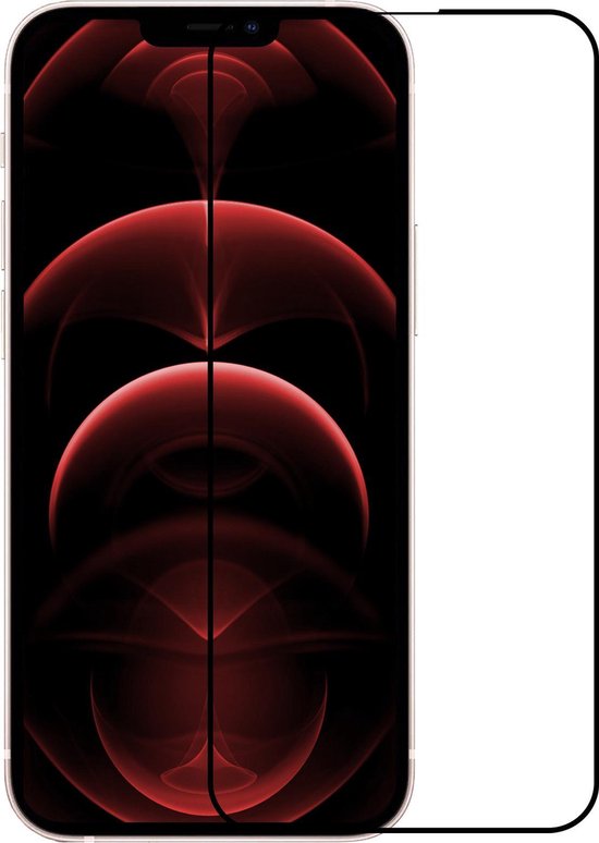 Glas protecteur d'écran iPhone 13 - Protecteur d'écran iPhone 13 Tempered Glass Plein écran 3D Zwart