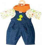 babypoppenkleding junior 28-35 cm textiel 3-delig