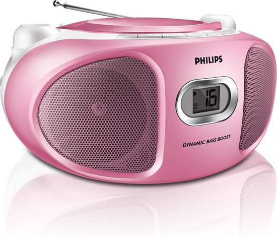 Philips AZ105 - Radio/cd-speler - Roze | bol.com