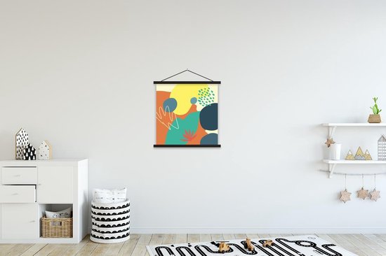 Affiche scolaire - Eté - Taches - Abstrait - 40x40 cm - Lattes noires