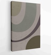 Canvas schilderij - Earth tones organic shape Art design for poster, print, cover, wallpaper, Minimal and natural wall art. Vector illustration. 2 -    – 1834718983 - 115*75 Vertic