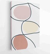 Canvas schilderij - Earth tones organic shape Art design for poster, print, cover, wallpaper, Minimal and natural wall art. Vector illustration. 3 -    – 1834708729 - 80*60 Vertica