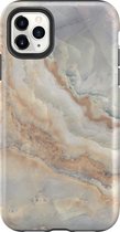 Apple iPhone 11 Pro Max Telefoonhoesje - Extra Stevig Hoesje - 2 lagen bescherming - Met Marmerprint - Marmer - Goud