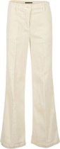 River Woods Wijde broek met high waist in corduroy in wit