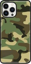 ADEL Siliconen Back Cover Softcase Hoesje Geschikt voor iPhone 13 Pro Max - Camouflage