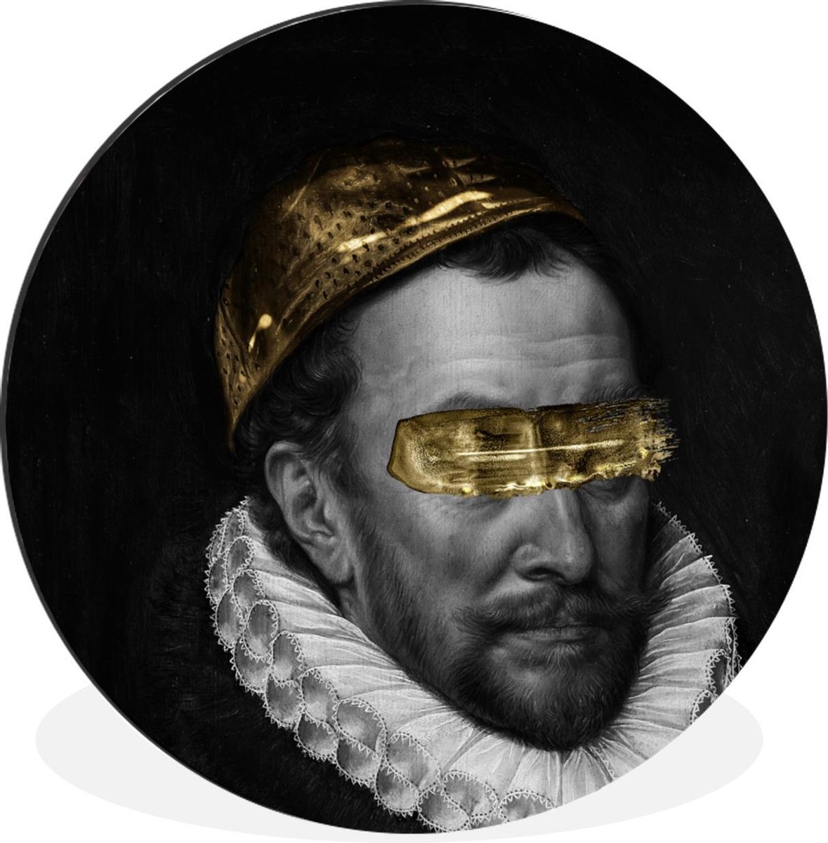 WallCircle - Wandcirkel - Muurcirkel - Willem van Oranje - Kunst - Verf - Aluminium - Dibond - 30x30 cm - Binnen en Buiten