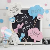 Babyshower spelletje - Ginger Ray Little Boy or Girl photo props - Set-10