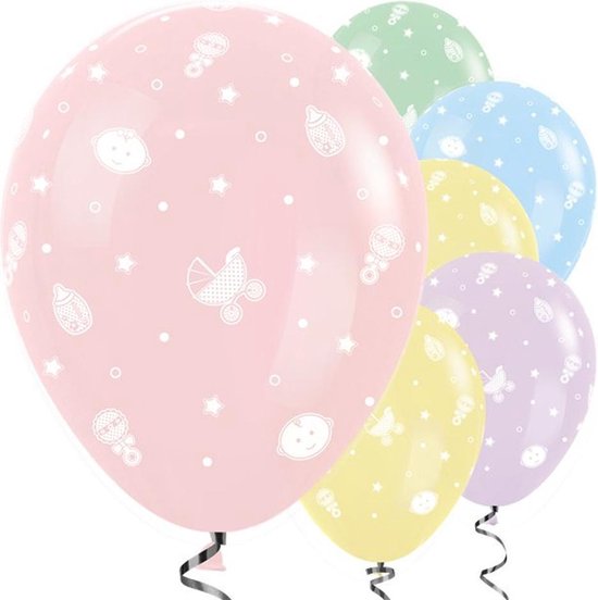 Ballonnen Baby Pastel Assorti - 5 stuks