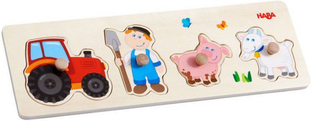 Haba Vormenpuzzel Landleven Junior Hout 4 Stukjes