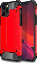 Mobiq - Extra Stevig Rugged Armor Hoesje iPhone 13 Pro Max - rood