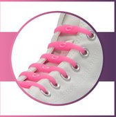 Shoeps elastische veters - Sunshine Alert- Roze paars - 14 stuks