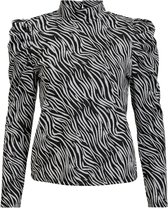 Vila Trui Vipeat Highneck L/s Top 14073180 Black Dames Maat - XL