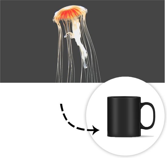 Tasse magique - Photo sur tasses chaleureuses - Tasse à café - Méduse - Créature marine - Tentacules - Tasse Magic - Tasse - 350 ML - Tasse à thé - Décoration Sinterklaas - Cadeaux pour enfants - Chaussures cadeaux Sinterklaas