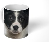 Mok - Close-up van een border collie - 350 ML - Beker