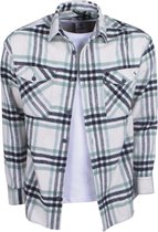 Megaman  - Heren Overhemd - Overshirt - Flanel - Geblokt - Groen