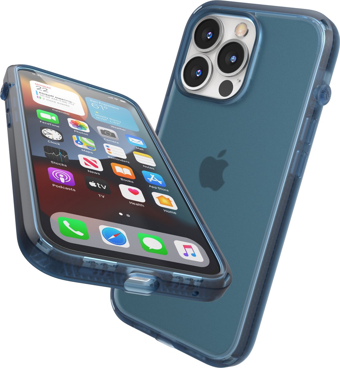 Catalyst Hoesje geschikt voor Apple iPhone 13 Pro Telefoonhoesje Hardcase | Catalyst Influence Backcover Shockproof | Schokbestendig iPhone 13 Pro Telefoonhoesje | Anti Shock Proof - Pacific Blue | Blauw