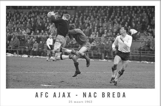 Walljar - AFC Ajax - NAC Breda '62 - Muurdecoratie - Acrylglas schilderij - 30 x 45 cm