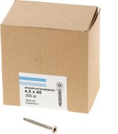 Hoenderdaal Vis pour aggloméré en acier inoxydable tête fraisée plate PZ2 filetage complet 4.5X45 (par 200 pièces)