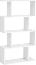 4 vakken witte boekenkast