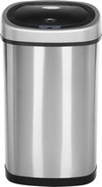 Homestoreking Prullenbak met Handsensor in RVS - 50 L - Zilver