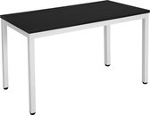 Homestoreking moderne computertafel - 120 x 76 x 60 cm - zwart en wit