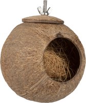 Vogelspeelgoed - Duvoplus - Coconut jungle huis - Houtkleurig - 16x12,5x12,5cm