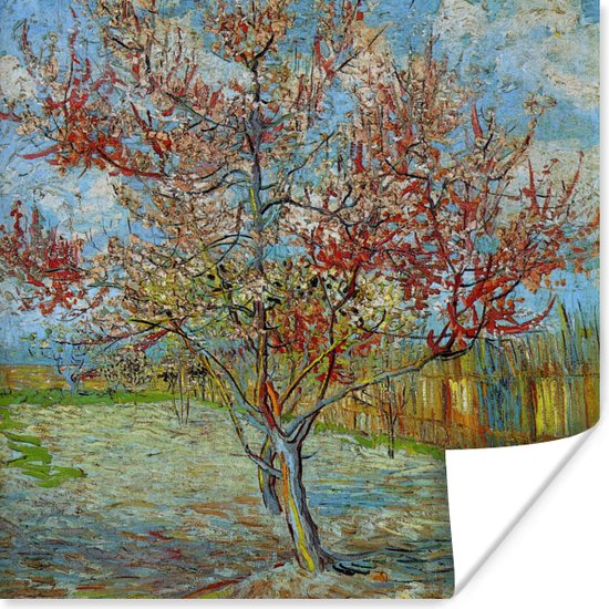 Poster De roze perzikboom - Vincent van Gogh - 75x75 cm | bol.com